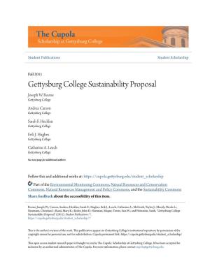 Gettysburg College Sustainability Proposal Joseph W
