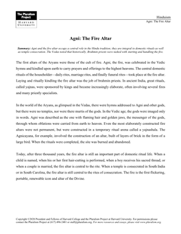 Agni: the Fire Altar