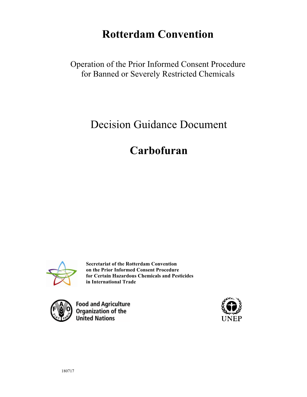 Rotterdam Convention Decision Guidance Document Carbofuran