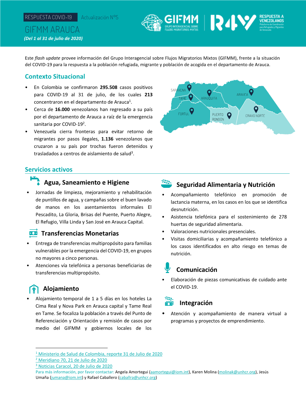 GIFMM ARAUCA (Del 1 Al 31 De Julio De 2020)