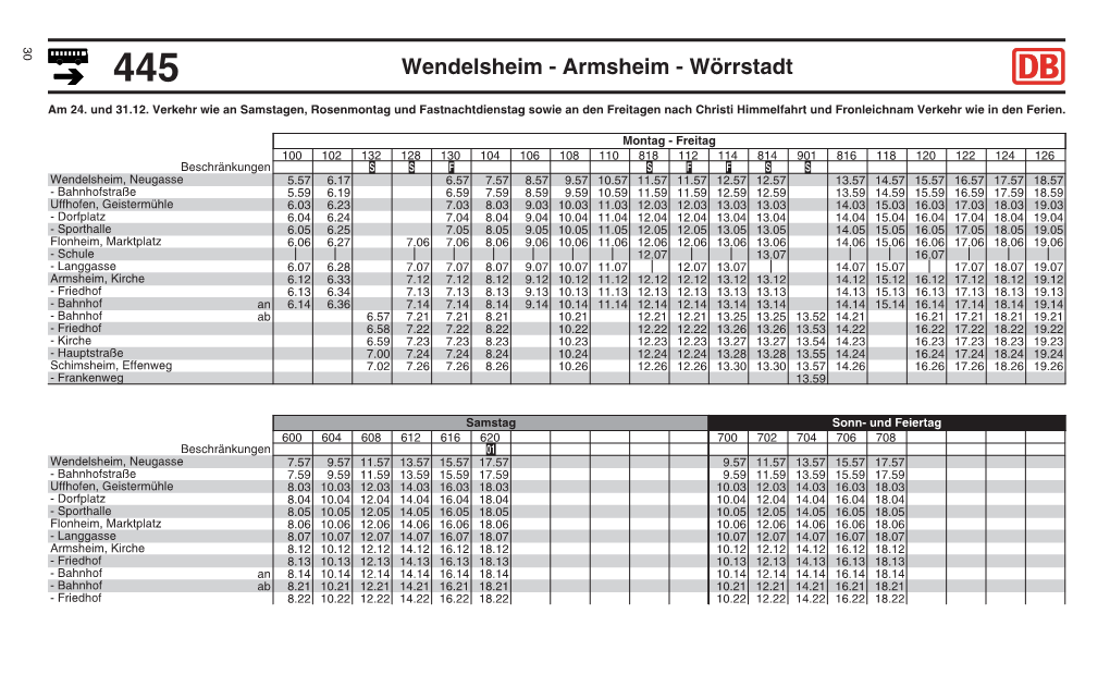 Wendelsheim - Armsheim - Wörrstadt