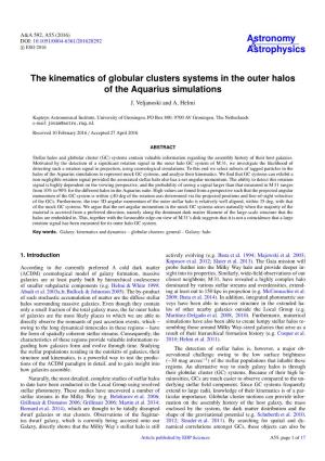 The Kinematics of Globular Clusters Systems in the Outer Halos of the Aquarius Simulations J