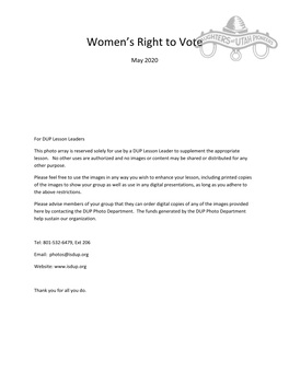 Women's Right to Vote