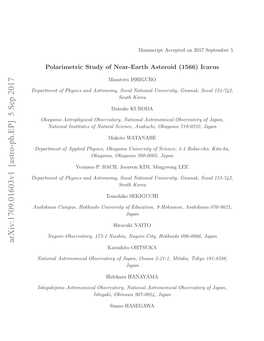 Polarimetric Study of Near-Earth Asteroid (1566) Icarus