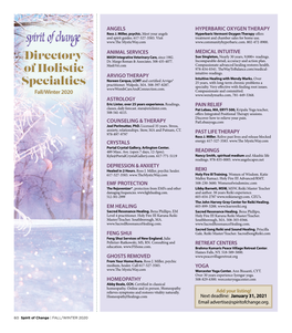 Holistic Specialties Directory