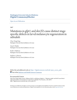 Mutations in Gfpt1 and Skiv2l2 Cause Distinct