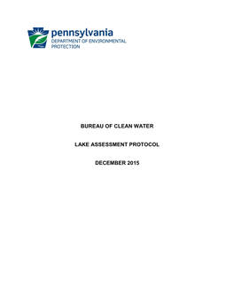 Bureau of Clean Water Lake Assessment Protocol