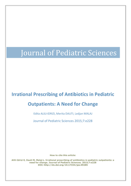 Journal of Pediatric Sciences