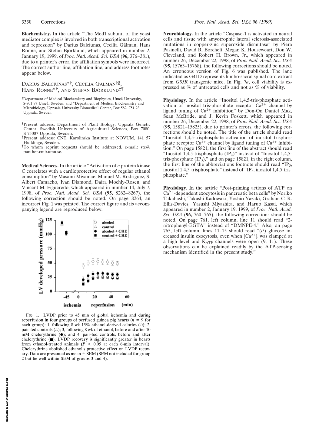 Biochemistry. in the Article “The Med1 Subunit of the Yeast Mediator Complex Is Involved in Both Transcriptional Activation An