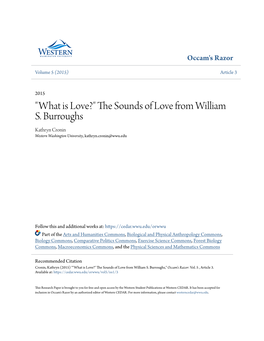 The Sounds of Love from William S. Burroughs