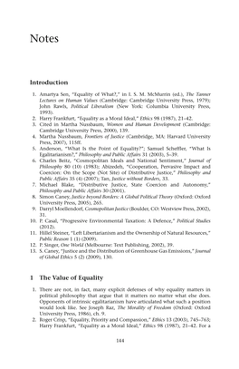 Introduction 1 the Value of Equality