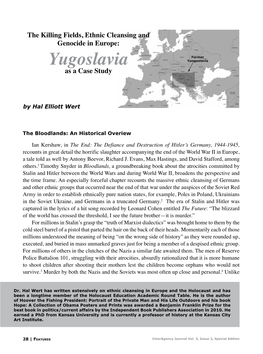 Yugoslavia As a Case Study