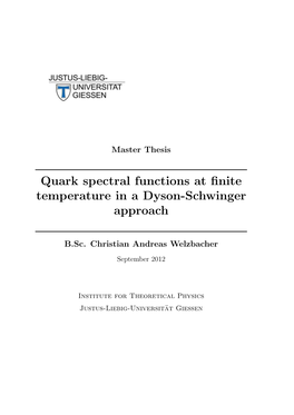 Quark Spectral Functions at ﬁnite Temperature in a Dyson-Schwinger Approach