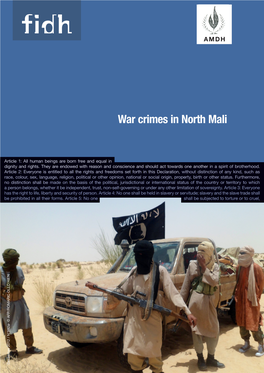 War Crimes in North Mali