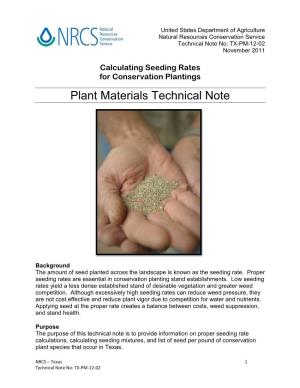 Calculating Seeding Rates for Conservation Plantings