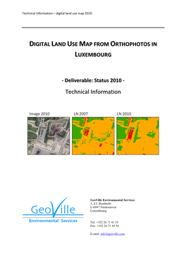 Technical Information – Digital Land Use Map 2010