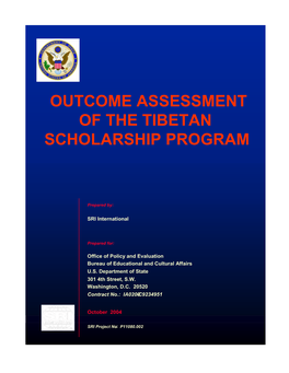 Outcome Assessment of the Tibetan Scholarship Program