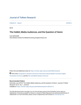 The Hobbit, Media Audiences, and the Question of Genre