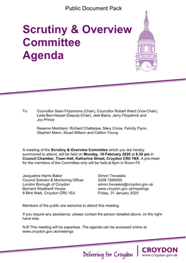 (Public Pack)Agenda Document for Scrutiny & Overview Committee, 10