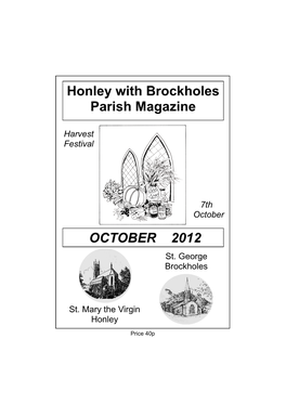 OCTOBER 2012 Honley with Brockholes Parish Magazine