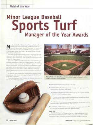 Minor League Baseball Sports Turf Manager of the Year Awards