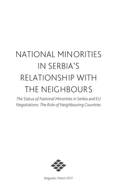 The Status of National Minorities in Serbia and EU Negotiations: the Role of Neighbouring Countries