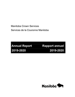 Manitoba Crown Services Annual Report 2019-2020
