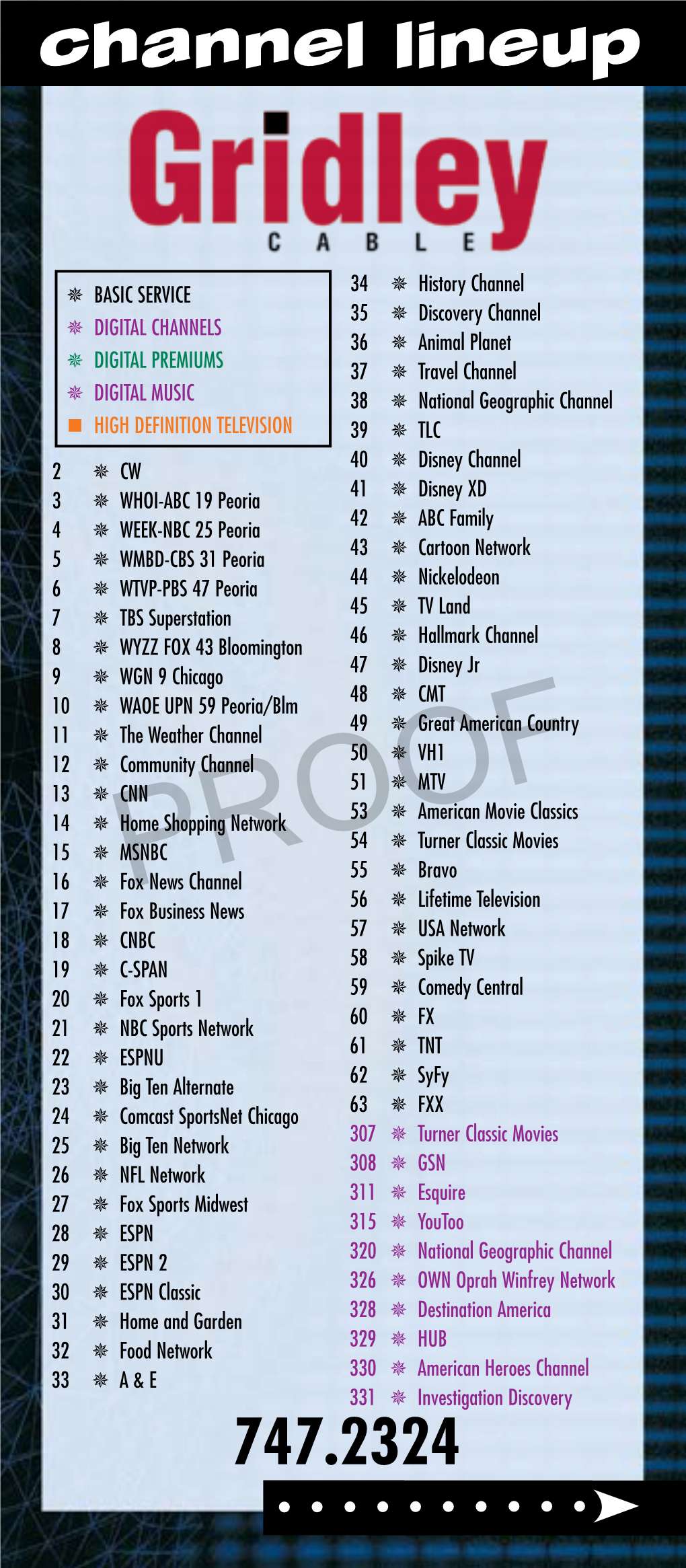 Channel Lineup