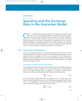 Spending and the Exchange Rate in the Keynesian Model