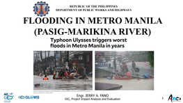 Flooding in Metro Manila (Pasig-Marikina River)