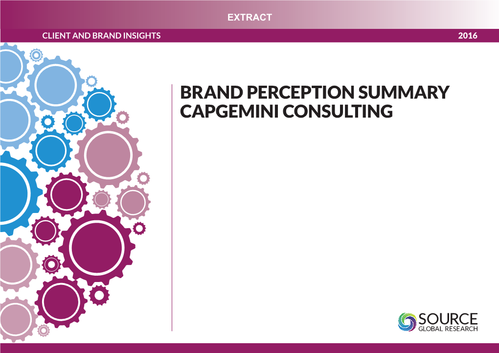 Capgemini Brand Perceptions 2016