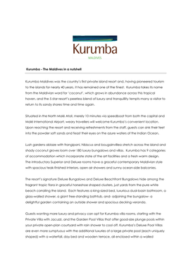 Kurumba Overview