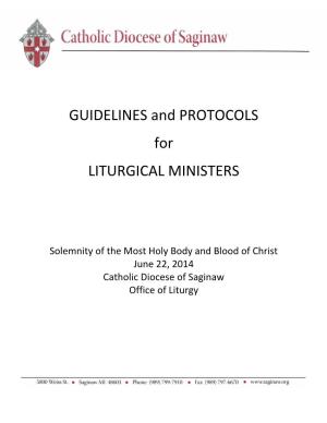 GUIDELINES and PROTOCOLS for LITURGICAL MINISTERS