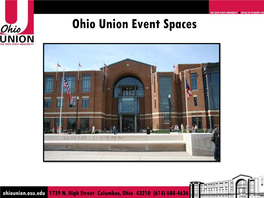 Ohio Union Event Spaces