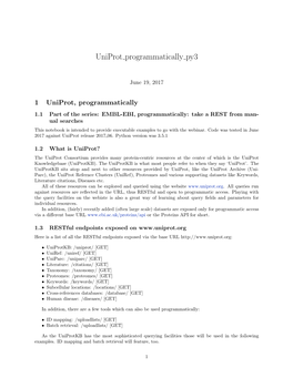 Uniprot Programmatically Py3