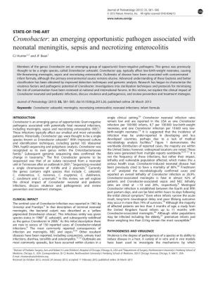 Cronobacter: an Emerging Opportunistic Pathogen Associated with Neonatal Meningitis, Sepsis and Necrotizing Enterocolitis