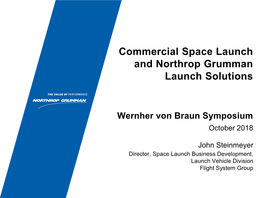 Commercial Space Launch and Northrop Grumman Launch Solutions