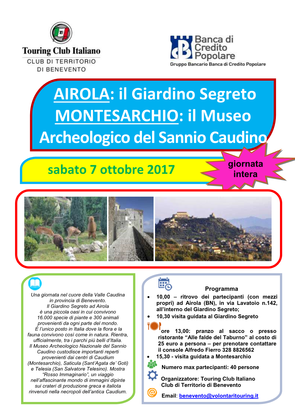 AIROLA: Il Giardino Segreto MONTESARCHIO: Il Museo