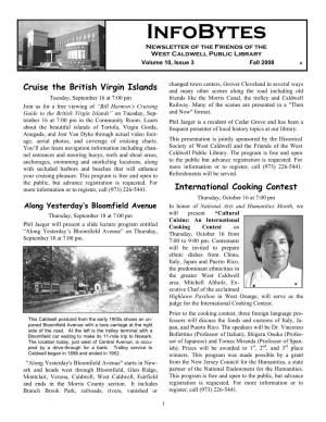 Infobytes Newsletter of the Friends of the West Caldwell Public Library