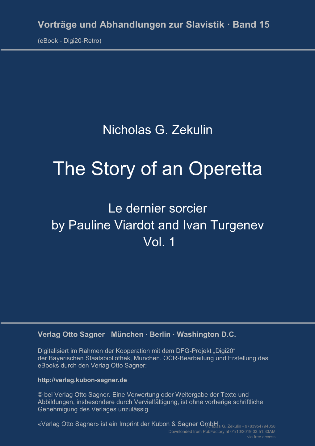 The Story of an Operetta