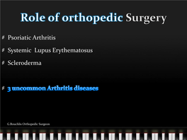 Role of Orthopedic Surgery