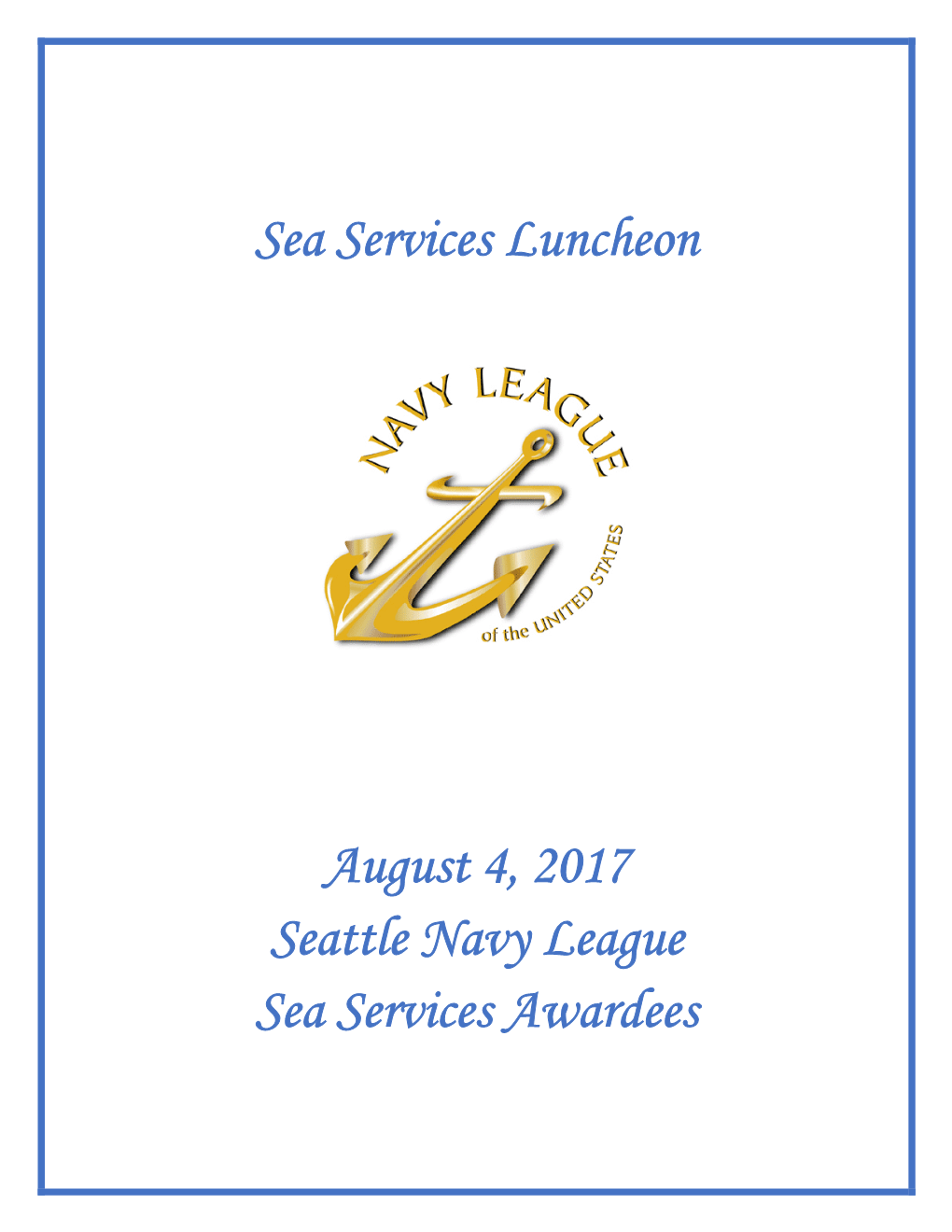 Sea Services Luncheon