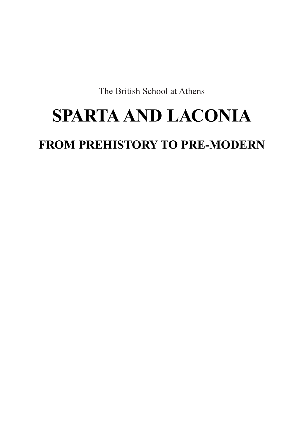 Sparta and Laconia