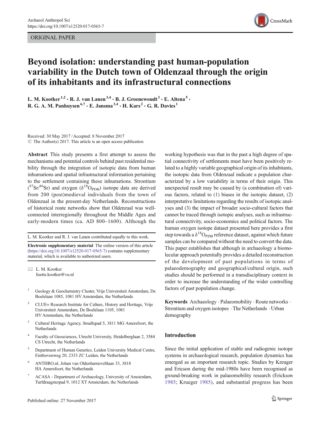 Beyond Isolation: Understanding Past Human-Population Variability in The