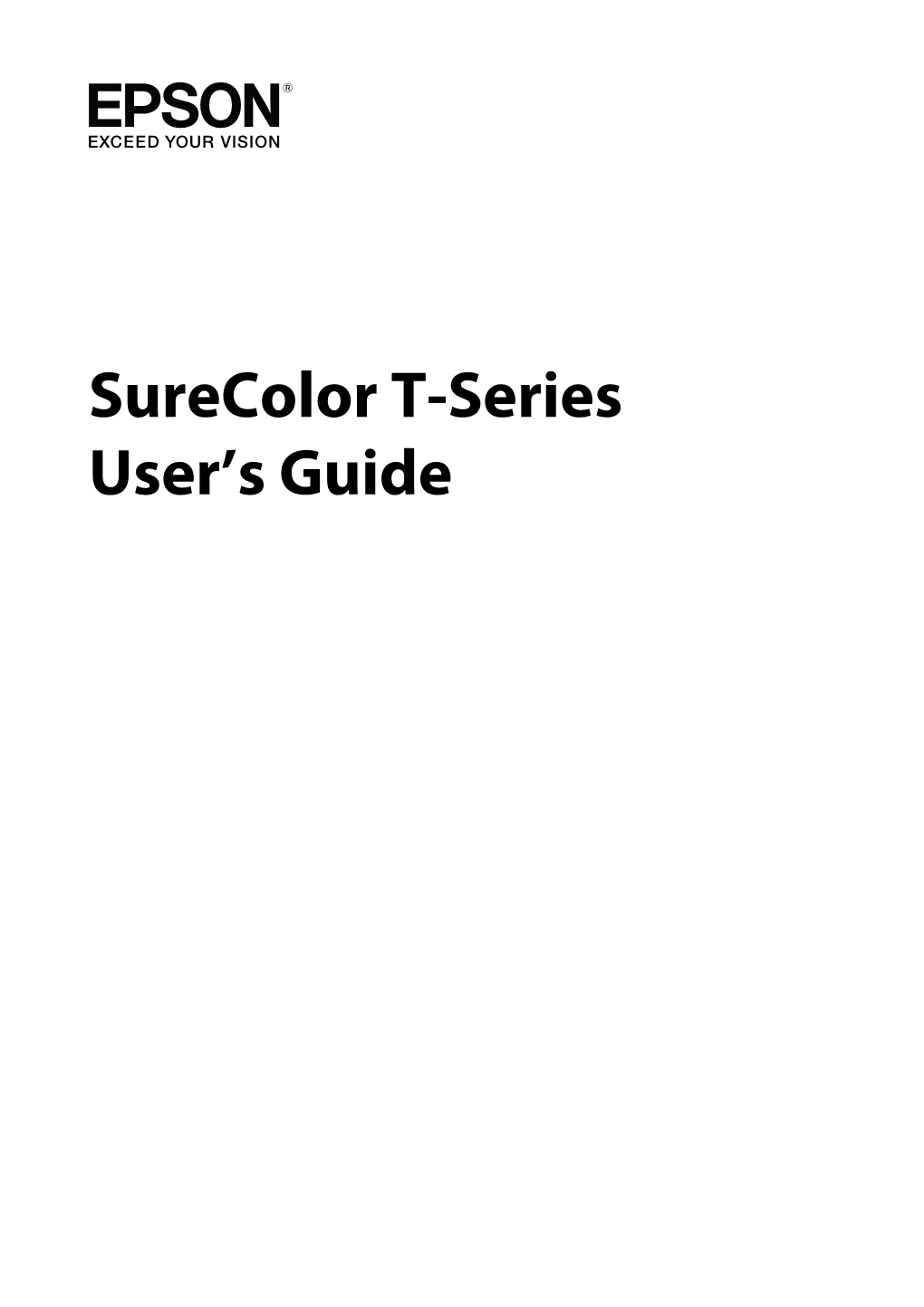 Surecolor T-Series User's Guide