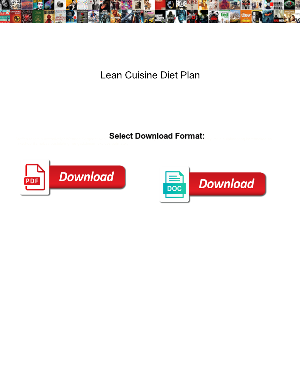 Lean Cuisine Diet Plan