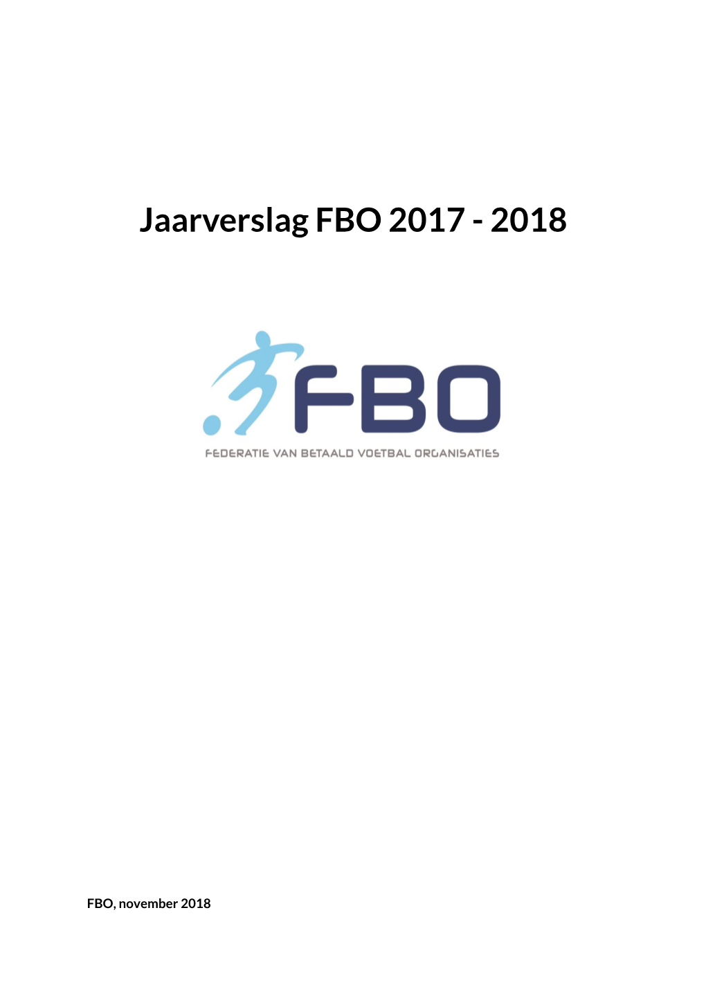 Jaarverslag FBO 2017 - 2018
