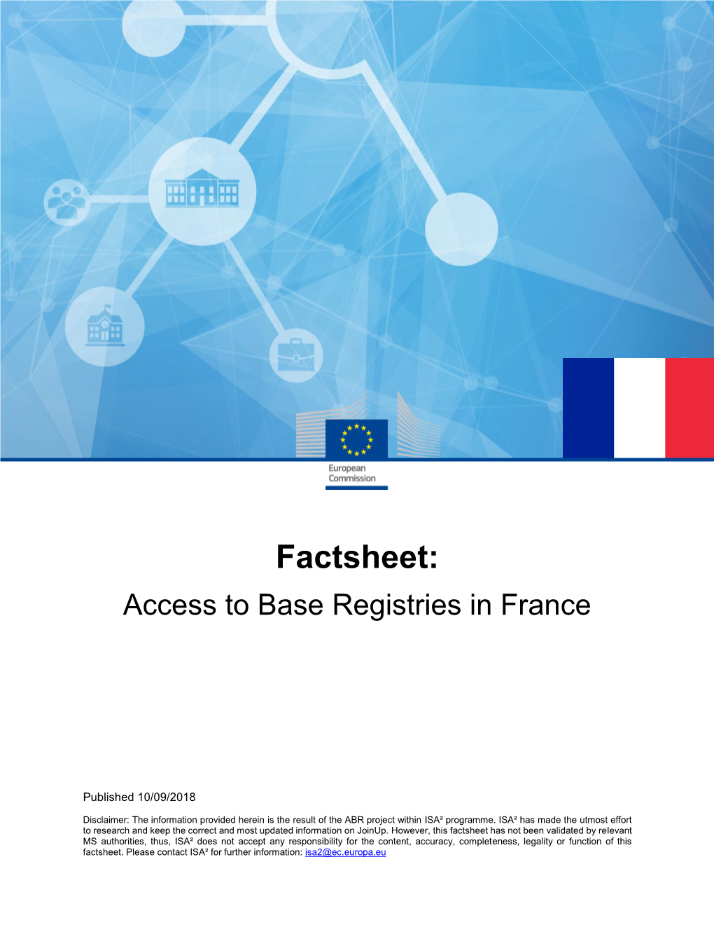 Factsheet: Access to Base Registries in France