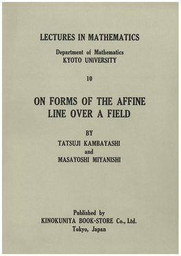 On Forms of Line the Affine Over a Field