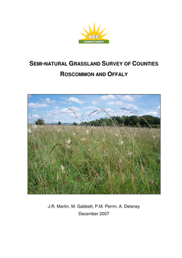 Semi-Natural Grassland Survey of Counties